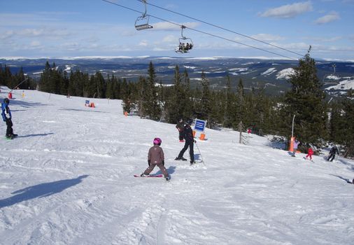 skiing view