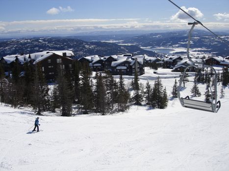 skiing view