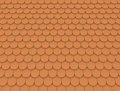 Roof tile pattern. 3D render.