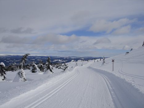 skiing view
