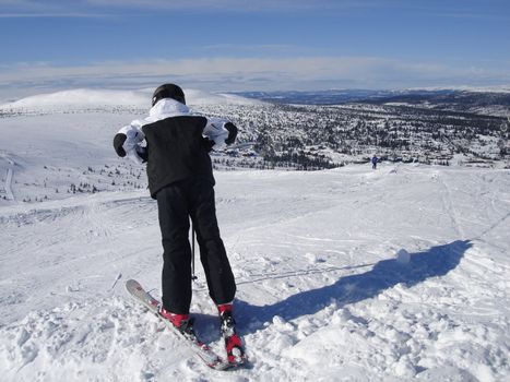 skiing view