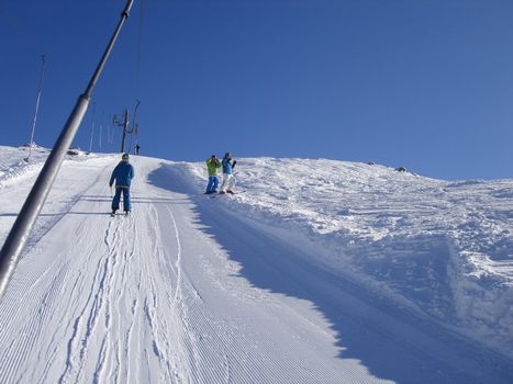 skiing view