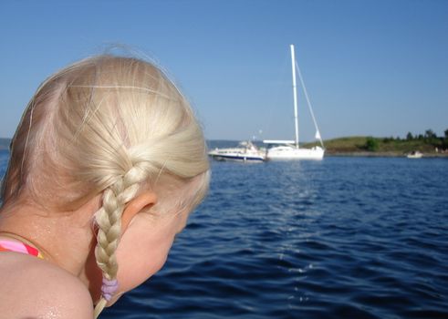 boating on the sea