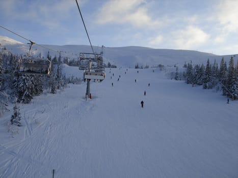 skiing view