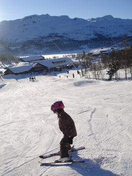 skiing view