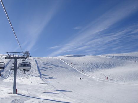 skiing view