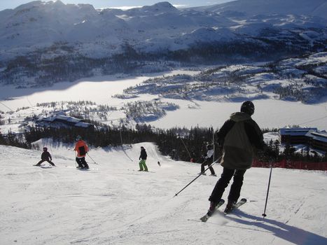 skiing view