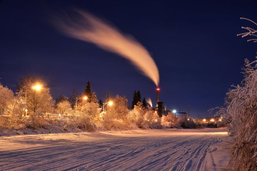 Arctic Power in Winter at Night 