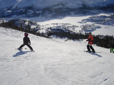 skiing view