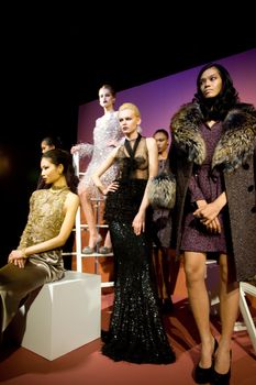 NEW YORK, NY - FEBRUARY 11: Designer Norman Ambrose onstage during his Fall 2011 presentation during Mercedes-Benz Fashion Week at The Box at Lincoln Center on February 11, 2011 in New York City.