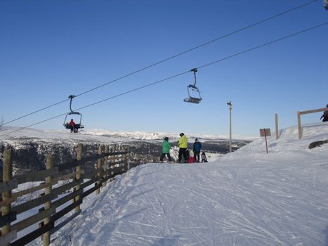 skiing view