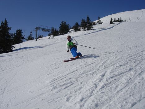 skiing view