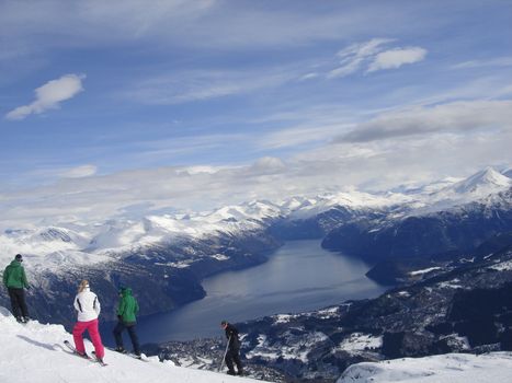 skiing view