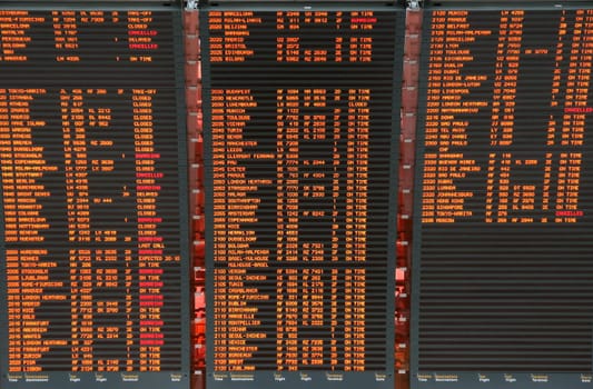Airport flight board information