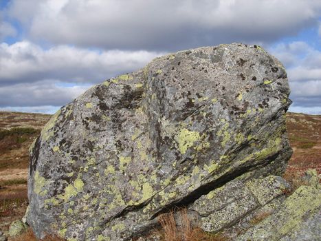 big stone on the mountain