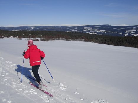 skiing view Kvitfjell