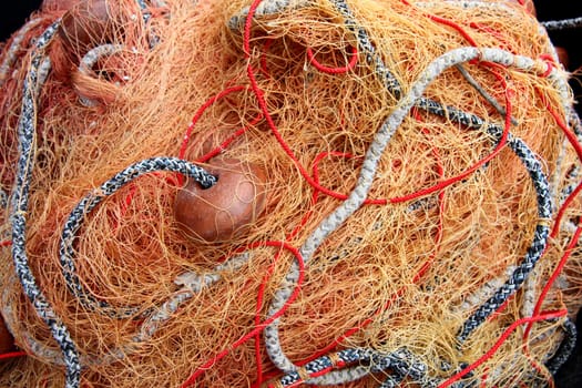 commercial fishing net detailed macro picture