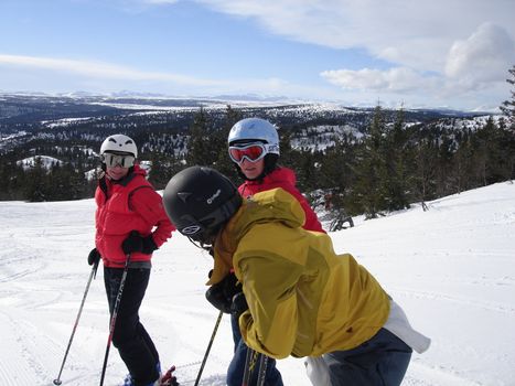 skiing view