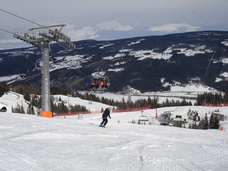 skiing view