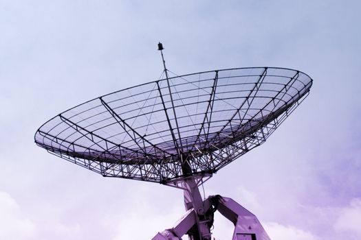 Communication radar on a cloudy sky