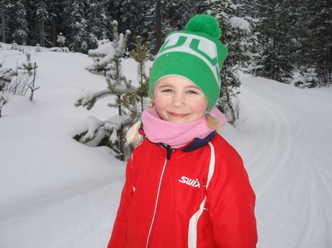 girl playing outdoor. Please note: no negative use