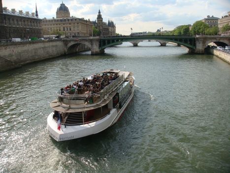 vessel traveling along the river