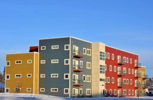 Colorful New Apartments in Winter