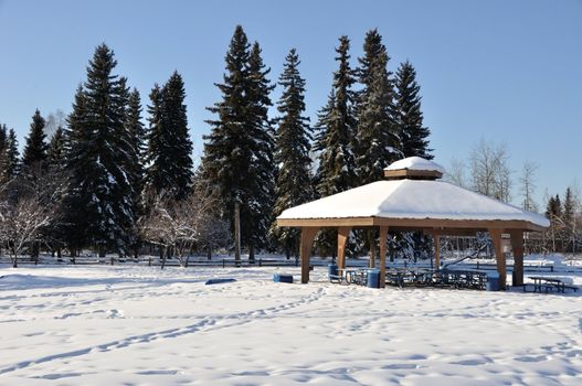 Park Pavilion in the Winter 