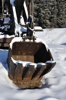 Historic Mining Steam Shovel in Alaska