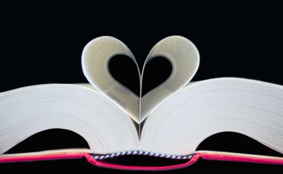heart shaped book - love concept photo