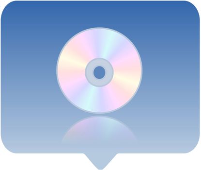 3d media player icon - computer generated clip-art