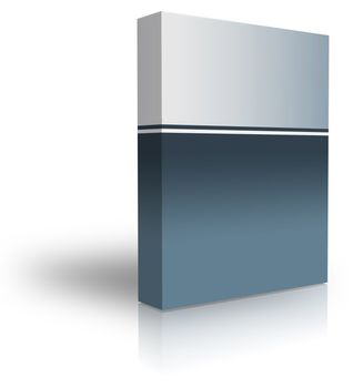 blank box  over white background- computer generated clipart