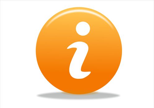 info symbol icon design - orange series