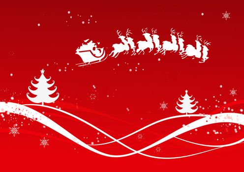 santa claus - christmas holiday celebration - computer generated illustration