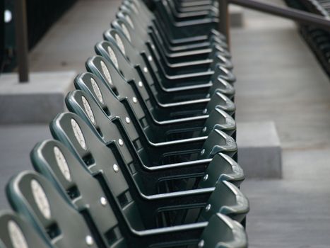 View of a baseball park before the crowd arrives