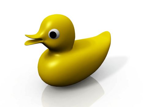 the little yellow plastic  duck