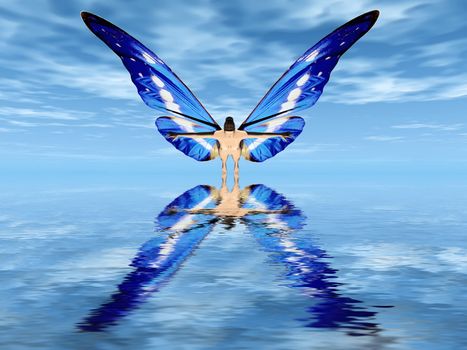 the fairy with butterfly wings