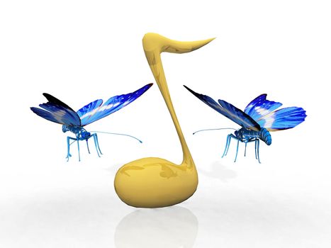 the beautiful butterfly and the note