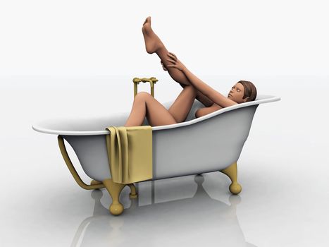 the woman in the bathtub