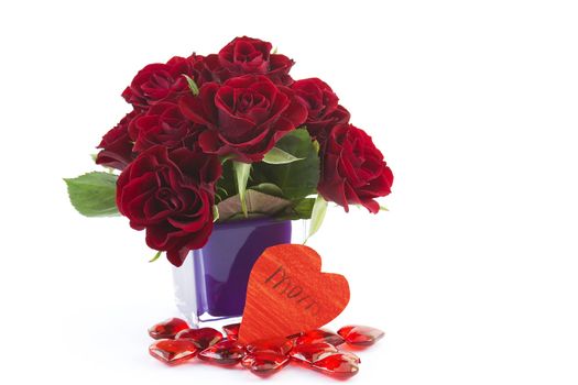 red roses and hearts