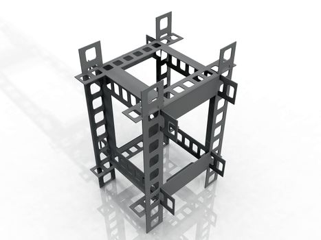 3d  movies on a white background