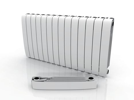 a radiator on a white background