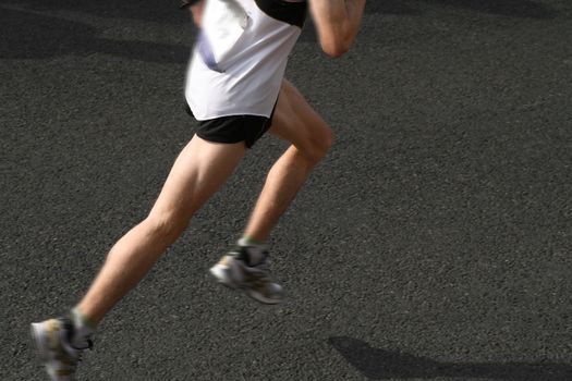 athlete running a marathon