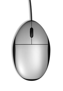 3D computer mouse isolated on white