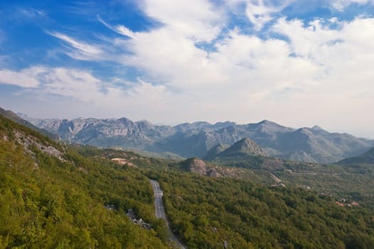 Winding Road in the Mountains of Montenegro