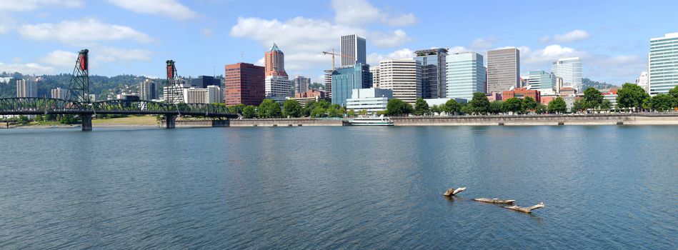 A view of Portland Oregon skyline panorama.