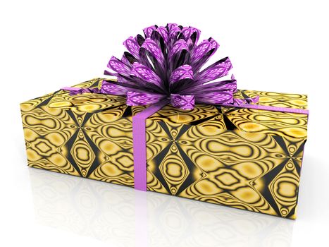 the gift on a white background