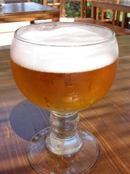 a glass of beer