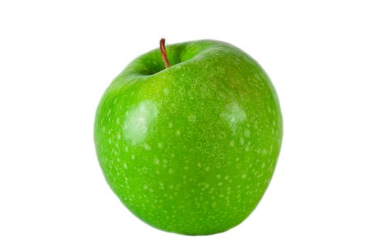 Green apple isolated on white. Fresh green apple. Sweet fruit.