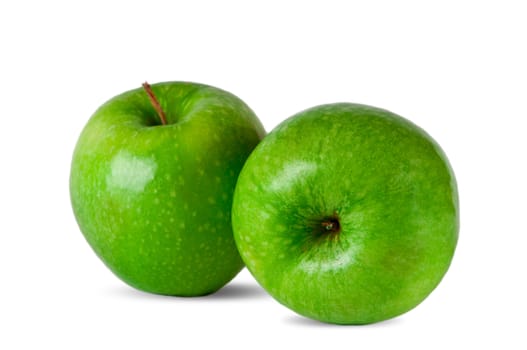 Green apple isolated on white. Fresh green apple. Sweet fruit.